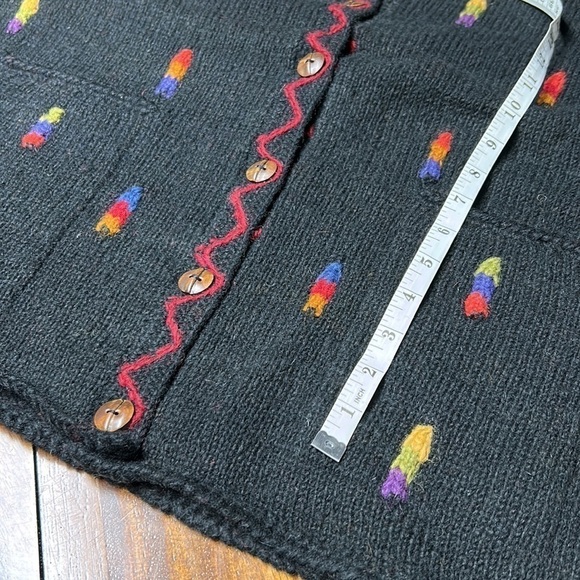 Newari button down 💯 wool cardigan handcrafted by Icelandic Design l/xl granny - Picture 11 of 17